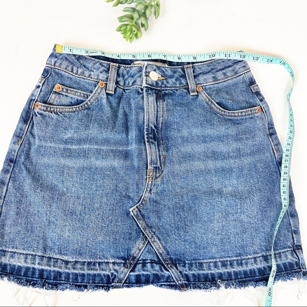 2/$20 Topshop Moto Denim Mini Skirt Size 4 - Picture 4 of 6